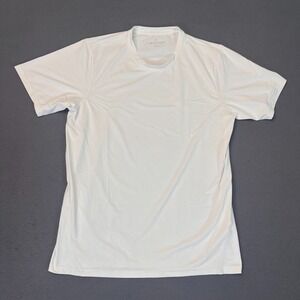 Greyson Mens‎ Size Sm Short Sleeve White Shirt Golf Sport Nylon Wolf Logo Light